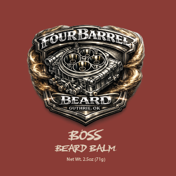 Image of beard balm label