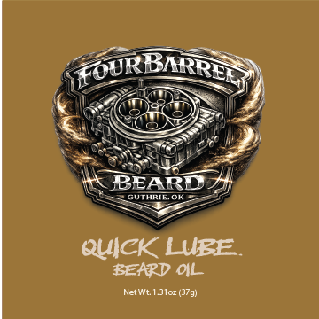 label of quick lube label beard oil